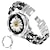 billige Samsung klokkebånd-Klokkerem til Samsung Galaxy Watch 4 40/44mm Watch Active 2 40/44mm Rustfri kjede med lærbelte Erstatning Stropp Bling Diamond Luksus Smykker armbånd Armbånd