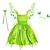 preiswerte Kleider-Kinder Mädchen Tinker Bell Kostümkleid Schmetterling Partykleid Performance Party Grün asymmetrisch Kurzarm Kostüm Süß Kleider Frühling Sommer Regular Fit 3-10 Jahre