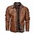 cheap Men’s Furs &amp; Leathers-Men&#039;s Faux Leather Jacket Durable Casual / Daily Daily Wear Vacation To-Go Single Breasted Turndown Comfort Leisure Jacket Outerwear Solid / Plain Color Pocket Coffee Black / Winter / Fall / Winter
