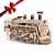 tanie Układanie puzzli-3d drewniane puzzle pociąg lokomotywa diy napęd zębaty model mechaniczny łamigłówka gry wspaniałe prezenty dla dorosłych i nastolatków!