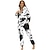 halpa Kigurumi-pyjamat-Aikuisten Kigurumi-pyjama Yöasut lehmät Hahmo Pyjamahaalarit Flanelli Cosplay varten Miehet ja naiset Joulu Eläinten yöpuvut Sarjakuva