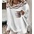 cheap Sweaters-Women&#039;s Pullover Sweater Jumper Jumper Crochet Fuzzy Knit Lace Trims Cropped Crew Neck Solid Color Daily Going out Stylish Winter Fall White S M L
