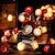 cheap LED String Lights-Rose String Lights Christmas Decorations 40/20/10 LED Battery Operated Romantic Red Pink White Rose Lights String 6M 3M 2M Artificial Flowers Garland Led Lights for Valentine&#039;s Day Wedding Party Christmas Decor