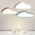 cheap Dimmable Ceiling Lights-LED Ceiling Lights Color Clouds Shaped Dimmable Children Room Flush Mount Ceiling Lamp Metal Wooden Baby Room Lighting Fixture for Boy’s Girl’s Room Kid’s Bedroom(17.6&quot;)