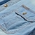 tanie męskie jeansowe koszule-Męskie Koszula Dżinsowa koszula Niebieski Jasnoniebieski Długi rękaw Solidne kolory Wieczorne Lato Wiosna Na zewnątrz Codzienny Odzież Przycisk w dół