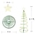 זול אורות נתיבים ופנסים-עץ חג המולד עם אורות מסלול חיצוני אורות שמש 50 לדים יתד אורות מחרוזת מנורות גינה חיצונית מתכת עץ חג המולד 6 מ&#039;/19.7 אינץ&#039;
