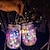 abordables Éclairages pour allées-2 pièces solaire pot Mason lumières 30 led guirlandes extérieures étanche luciole lanterne jardin pelouse lumières noël fête de mariage vacances jardin décoration