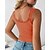 cheap Tank Tops-Women&#039;s Tank Top Camis Black Orange Khaki Lace Trims Plain Casual Sleeveless V Neck Basic Fleece Regular Fleece lined One-Size