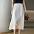 cheap Skirts-Women&#039;s Skirt Work Skirts Satin Midi Black Light Green Blue Camel Skirts Office / Career Daily Fashion M L XL