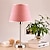 tanie Lampa stołowa i podłogowa-lampki nocne led prosty styl nordycki do salonu gabinet biuro metalowe różowe