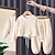 tanie Zestawy-Dla dziewczynek 3D Jednokolorowe Litera Zestaw bluzy i spodni dresowych Komplet odzieży Długi rękaw Jesień Zima Codzienny Bawełna Dzieci 2-6 lata Urlop Regularny