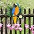 levne zahradní sochy a sochy-kovový papoušek zeď umění venkovní nástěnná výzdoba závěsný plot dekorace pro terasu verandu pěkný nápad na dárek, aby byla vaše zahrada jedinečná