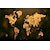 お買い得  世界地図プリント-世界地図プリント ウォールアート モダンピクチャー ホームデコレーション 壁掛け ギフト ロールキャンバス 非フレーム 未延伸