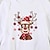 Χαμηλού Κόστους Μπλουζάκια (Tops)-Οικογένεια Κοίτα Μπλούζες Πουλόβερ Βαμβάκι Emoji Ελάφι Καθημερινά Μαύρο Ρουμπίνι Μακρυμάνικο Καθημερινά Αντιστοίχιση ρούχων