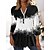 cheap Women&#039;s Blouses &amp; Shirts-Women&#039;s Shirt Blouse Graphic Print Snowflake Christmas Button Print Flowing tunic Black Long Sleeve Christmas V Neck Fall &amp; Winter