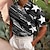 billiga pikétröjor med kubansk krage för män-Herr POLO Shirt Golftröja Landsflagga Nedvikt Rubinrött Blå Grön Mörkgrå 3D-tryck Ledigt Dagligen Kortärmad Mönster Button-Down Kläder Mode Designer Ledigt Andningsfunktion