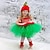 levne Šaty-dětské dívčí společenské šaty šaty na představení dárky zelená červená nad kolena kostým bez rukávů sladké šaty jaro léto regular fit 2-12 let