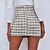 cheap Skirts-Women&#039;s Skirt Work Skirts Tweed Mini Creamy Skirts Split Print Office / Career Daily Fashion S M L