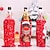 abordables Decoración de Mesa y Comedor-Funda navideña para botella de vino, decoraciones tejidas de algodón, funda para botella de vino, mano de obra fina, Navidad tejida