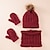 ieftine Pălării Damă-șapcă cu pompon solidă caldă, eșarfă mănuși 1 set toamnă iarnă set de pălărie pentru copii pălărie nou-născut pălărie pentru bebeluș costum cald 0-3 ani