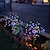abordables Éclairages pour allées-Lampes solaires de jardin feux d&#039;artifice lampes solaires extérieures étanches avec 8 modes d&#039;éclairage pour jardin patio cour parterre de fleurs 90/120/150/180/200 perles led 4 pièces 2 pièces 1 pc