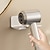 billige Tilbehørssett til badet-hårfønerstativ punch free toalett hårfønerhenger luftblåserbrakett baderomsoppbevaringsstativ
