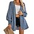 cheap Coats &amp; Trench Coats-Women&#039;s Trench Coat Casual Comfortable Open Front Print Elegant Collarless Slim Leopard Outerwear Winter Fall Long Sleeve Blue Fuchsia Apricot S M L XL