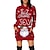 cheap Christmas Costumes-Santa Suit Santa Claus Gingerbread Man Dress Ugly Christmas Sweater / Sweatshirt Hoodie Pullover Women&#039;s Christmas Christmas Carnival Masquerade Christmas Eve Adults Party Christmas Polyester Top