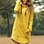 cheap Casual Dresses-Women&#039;s Casual Dress Hoodie Dress Winter Dress Mini Dress Black Yellow Red Pure Color Long Sleeve Winter Fall Autumn Pocket Stylish Hooded Loose Fit Weekend 2022 S M L XL 2XL 3XL