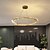 abordables Lustres-led suspensions cercle rond design 60/80 cm encastré 1 lumière anneau dimmable aluminium finitions peintes luxueux style moderne salle à manger chambre suspensions