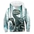 お買い得  男の子の3Dパーカー＆スウェットシャツ-キッズ ボーイズ パーカー 動物 アウトドア 3Dプリント 長袖 ポケット付き ファッション 3-13歳 冬 ライトブルー