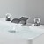 Χαμηλού Κόστους Πολλαπλές Οπές-Μπάνιο βρύση νεροχύτη - Καταρράκτης Γαλβανισμένο Αναμεικτικές με ξεχωριστές βαλβίδες Δύο λαβές τρεις οπέςBath Taps