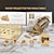 cheap Jigsaw Puzzles-3D Wooden Puzzles Train Locomotive DIY Gear Drive Mechanical Model Brain Teaser Games Stunning Gifts for Adults and Teens