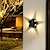 levne Venkovní nástěnná světla-4ks solární hvězda nástěnná světla venkovní vodotěsná zahradní světla vila dvorek stěna plot kroky krajina dekorativní osvětlení