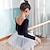voordelige Kinderdanskleding-Kinderdanskleding Ballet Rokken Pure Kleur Gesplitst Tule Voor meisjes Prestatie Opleiding Lange mouw Hoog Katoenmix Tule