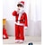cheap Christmas Costumes-Santa Claus Santa Suits Boys Girls&#039; Christmas Christmas Christmas Eve Kid&#039;s Party Christmas Polyester Top Pants Belt Hat