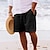 cheap Linen Shorts-Men&#039;s Shorts Linen Shorts Summer Shorts Drawstring Elastic Waist Straight Leg Plain Comfort Breathable Short Daily Beach Fashion Chic &amp; Modern Black Yellow Micro-elastic