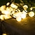 abordables Tiras de Luces LED-Mini luces de cadena de globo luces de cadena de hadas led solares luces de navidad 12m 100led 5m 20led impermeable al aire libre ip65 camping luces de vacaciones flexibles para jardín fiesta de navidad decoración de patio