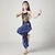 billige Dansetøj til børn-Mavedans Dansetøj til børn Top Sidedrapering Ruche Slidse Pige Ydeevne Træning Kortærmet Naturlig Polyester Pailletter