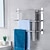 olcso Törülközőtartó-fürdőszobai törölközőtartó többrétegű fürdőszobai polc modern polírozott rozsdamentes acél fürdőszoba 3 szintes törölközőtartó falra szerelhető 45/60 cm