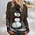 cheap Hoodies &amp; Sweatshirts-Women&#039;s Sweatshirt Pullover Streetwear Brown Graphic Christmas Long Sleeve Round Neck S M L XL 2XL 3XL