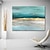 cheap Abstract Paintings-Handmade Oil Painting Canvas Wall Art Decor Abstract Knife Painting Seascape Green For Home Decor Rolled Frameless Frameless No Stretch Painting