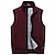 cheap Men&#039;s Cardigan Sweater-Men&#039;s Vest Daily Wear Going out Festival Business Basic Fall &amp; Winter Pocket Polyester Warm Breathable Soft Comfortable Solid Colored Zipper Standing Collar Regular Fit Azure Burgundy Light Grey Dark