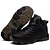 cheap Men&#039;s Sneakers-Men&#039;s Sneakers Sporty Look Snow Boots Hiking Boots Fleece lined Sporty Casual Outdoor Daily Hiking Shoes PU Black Winter Fall