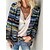 cheap Cardigans-Women&#039;s Cardigan Sweater Jumper Crochet Knit Knitted Open Front Rainbow Outdoor Daily Stylish Casual Winter Fall Red Blue S M L