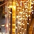 זול חוט נורות לד-אורות מחרוזת קרח אורות חג המולד קישוטי חוץ 3x0.8 מ&#039; שמש זר LED וילון אור חיצוני פנימי 8 מצבים עם שלט לחתונה מסיבה