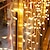 cheap LED String Lights-Icicle String Lights Christmas Lights Outdoor Decorations 3x0.8m Solar LED Garland Curtain Light Outdoor Indoor 8 Modes With Remote For Party Wedding