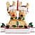 economico Addobbi di Natale-decorazioni per albero di natale famiglia di renne coppia carina cervo cappello di natale glitter tradizionale rudolph ciondoli natalizi assortiti cervo carino regalo festivo invernale