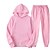 cheap Men&#039;s Hoodies &amp; Sweatshirts-Men&#039;s Tracksuit Sweatsuit Jogging Suits Black White Pink Wine Navy Blue Hooded Solid Color 2 Piece Sports &amp; Outdoor Daily Sports Basic Casual Big and Tall Fall Spring Clothing Apparel Hoodies