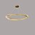 abordables Lustres-led suspensions cercle rond design 60/80 cm encastré 1 lumière anneau dimmable aluminium finitions peintes luxueux style moderne salle à manger chambre suspensions